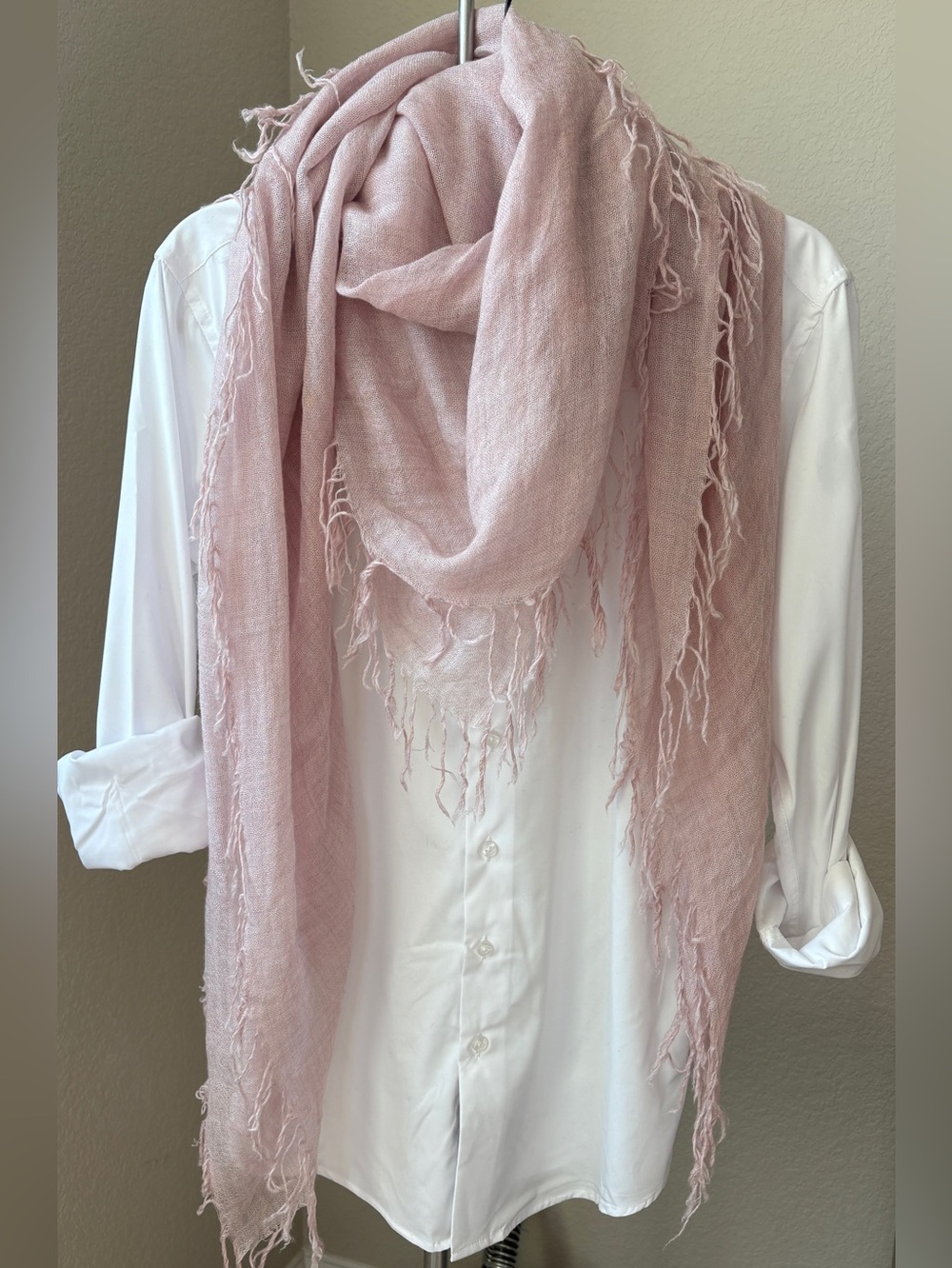 Chan Luu Blush Pink Cashmere and Silk Scarf